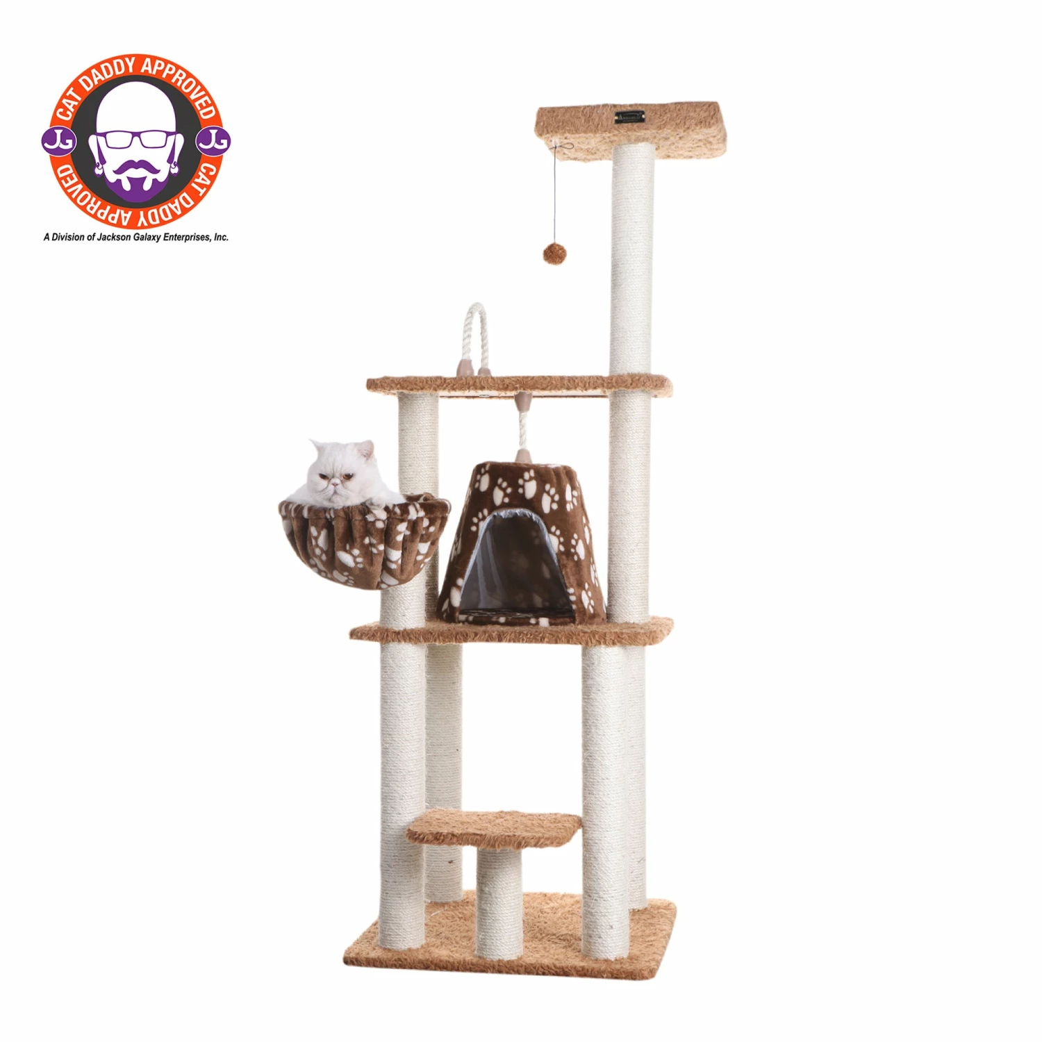 Armarkat Brown Carpet Cat Furniture, Pressed Wood Kitty Tower, A6403 3 Armarkat Brown Carpet Cat Furniture, Pressed Wood Kitty Tower, A6403