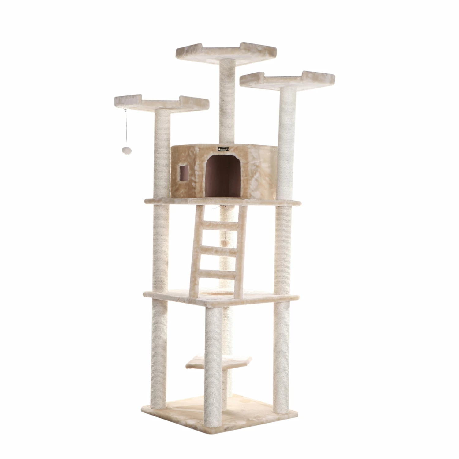 Armarkat Multi-function Cat Tower W Spacious Condo, Perches A8001, Beige 4 Armarkat Multi-function Cat Tower W Spacious Condo, Perches A8001, Beige - Image 2