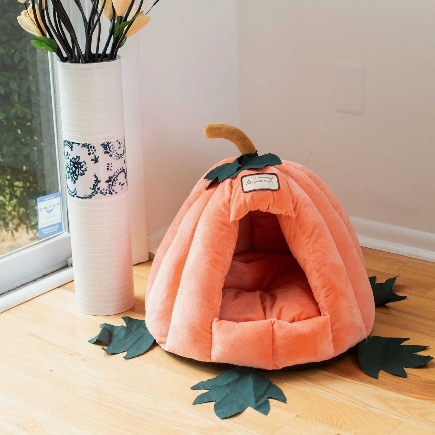 Armarkat Cat Bed C85CCS PumpkIn Shape 4 Armarkat Cat Bed C85CCS PumpkIn Shape - Image 2