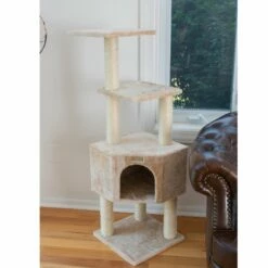 GleePet GP78480321 48-Inch Cat Tree In Beige With Perch And Playhouse -Pet Supplies Sales Shop 3 2c64ef49 3306 4824 835c c4de98c1662b