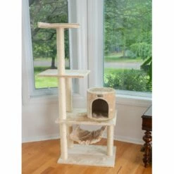 GleePet GP78590221 59-Inch Cat Tree In Beige With Hammock And Round Condo -Pet Supplies Sales Shop 3 3cae9e71 d1d1 4a41 ba4d cab440700885