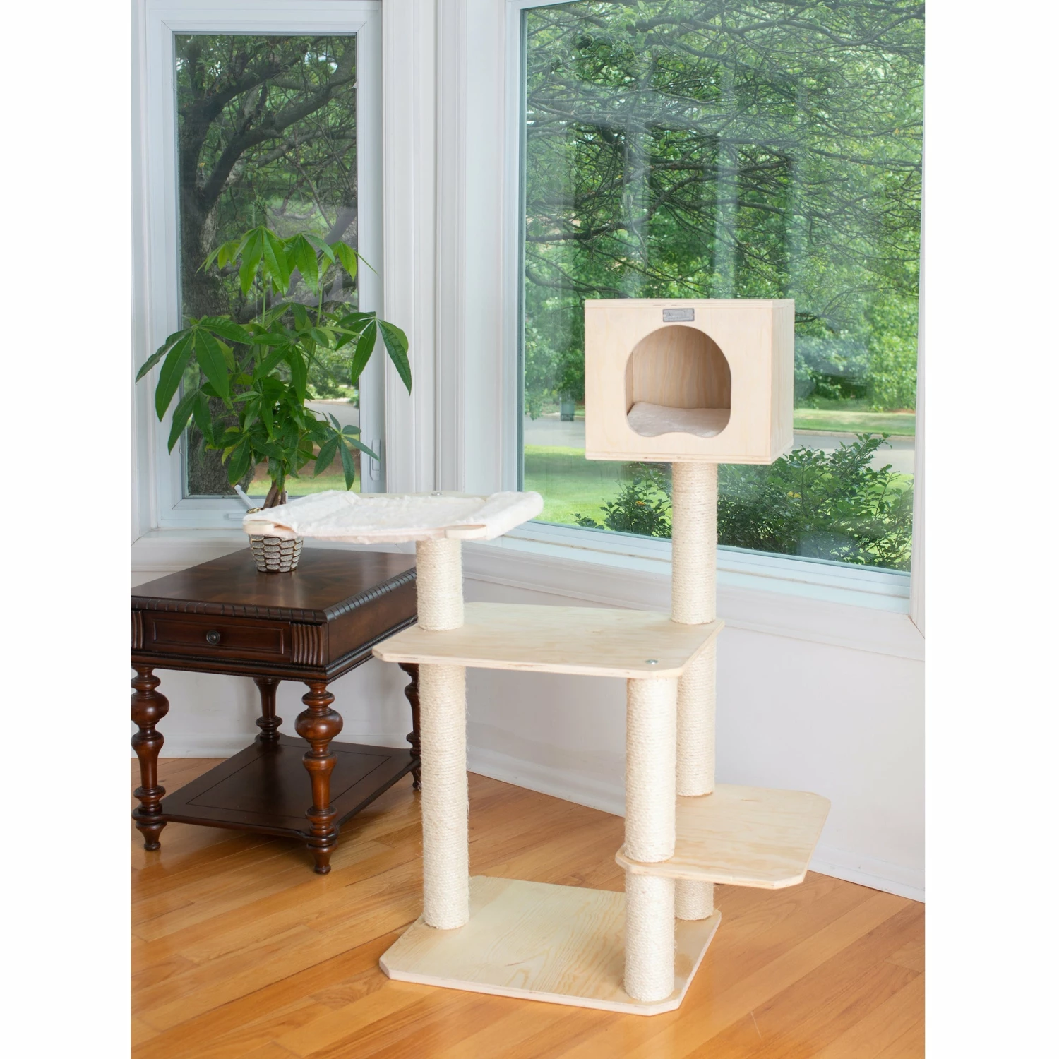 Armarkat Premium Scots Pine, Solid Wood Cat Tree, 50" Tall S5103 5 Armarkat Premium Scots Pine, Solid Wood Cat Tree, 50" Tall S5103 - Image 3