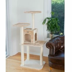 GleePet GP78571021 57-Inch Cat Tree In Beige With Two-Door Condo -Pet Supplies Sales Shop 3 aafadd31 7998 4a6e 9707 580b49f688da