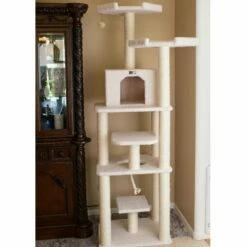 Armarkat B7801 Classic Cat Tree In Ivory, Jackson Galaxy Approved, Six Levels With Playhouse And Rope SwIng -Pet Supplies Sales Shop 3 dc6cdec4 0151 4c98 bdb5 8412d3bce62a