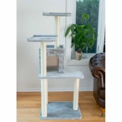 GleePet GP78571022 57-Inch Cat Tree In Silver Gray With Two-Door Condo -Pet Supplies Sales Shop 3 de4e2b02 af5e 4236 9681 527ce02e9c08