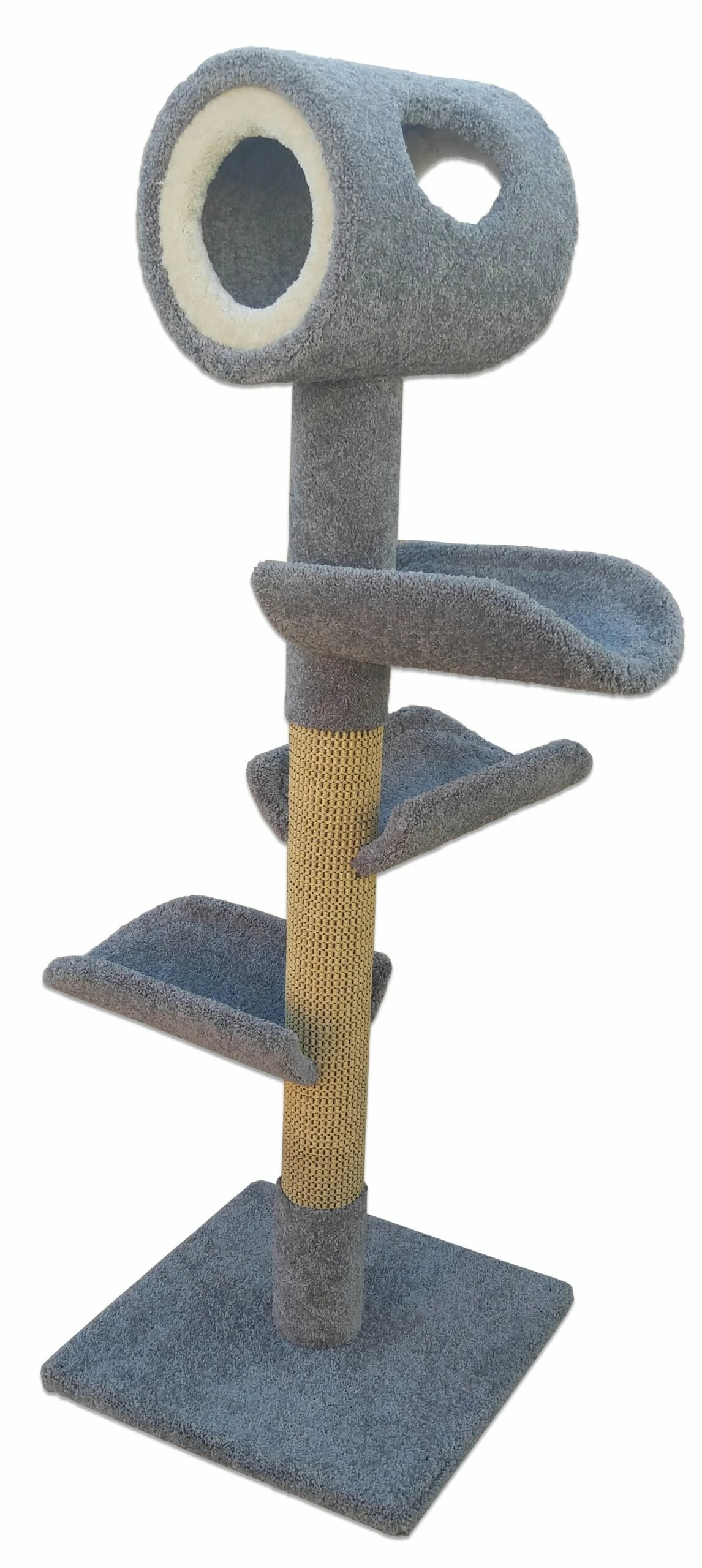 Play Perch Triplex Deluxe Cat Tower With 3 Cat Perch 1 Cat Tunnel 5 Play Perch Triplex Deluxe Cat Tower With 3 Cat Perch 1 Cat Tunnel - Image 3