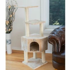 GleePet GP78480321 48-Inch Cat Tree In Beige With Perch And Playhouse -Pet Supplies Sales Shop 4 5bc77185 cffe 4eb8 9092 328192236937