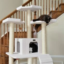 Armarkat B8201 Classic Cat Tree In Ivory, Jackson Galaxy Approved, Multi Levels With Ramp, Three Perches, Rope Swing, Two Condos -Pet Supplies Sales Shop 4 64168d78 b43e 4110 b025 9b6506f0f7c4