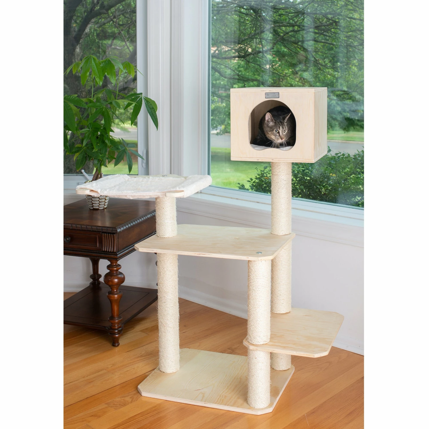 Armarkat Premium Scots Pine, Solid Wood Cat Tree, 50" Tall S5103 6 Armarkat Premium Scots Pine, Solid Wood Cat Tree, 50" Tall S5103 - Image 4
