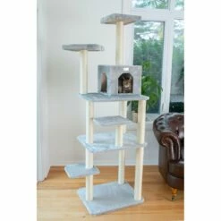 GleePet GP78740822 74-Inch Cat Tree With Seven Levels, Silver Gray -Pet Supplies Sales Shop 4 98368e15 016f 4ef9 9baa ed270d5e4d93