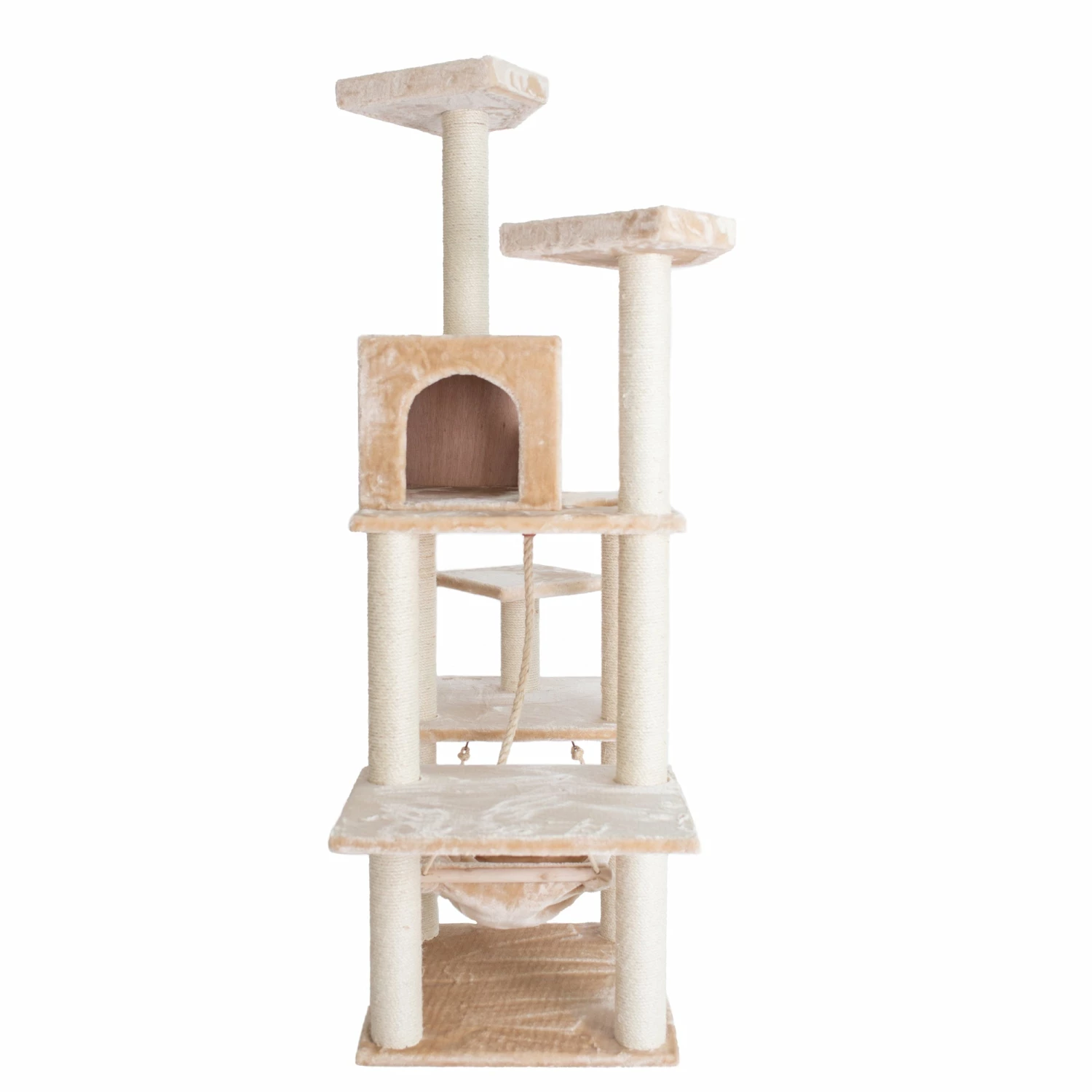 Armarkat 72" Beige Cat Tree With Spacious Condo, SratchIng Post A7202 6 Armarkat 72" Beige Cat Tree With Spacious Condo, SratchIng Post A7202 - Image 4