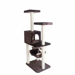 GleePet GP78570923 57-Inch Cat Tree In Coffee Brown With Four Levels, Ramp, Hammock And Condo 11 GleePet GP78570923 57-Inch Cat Tree In Coffee Brown With Four Levels, Ramp, Hammock And Condo -Pet Supplies Sales Shop 5 3d279dca cea9 4e43 b76c 9de46f01a6ca