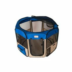 Armarkat PP001B-XL Portable Pet Playpen In Blue And Beige Combo -Pet Supplies Sales Shop 5 573ab4f9 80e1 4f42 b41b 950305d7c7bd