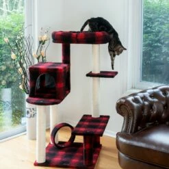 Armarkat B5008 50-Inch Classic Cat Tree With Veranda, Bench, MIni Perch, And Spacious Lounger In Scotch Plaid -Pet Supplies Sales Shop 5 76a4b18b cba6 4263 a2c9 f7d7cd633f70