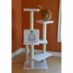 Armarkat Ivory 53" High Cat Tree, Fleece Covered Cat Climber, B5701 -Pet Supplies Sales Shop 5 f66aee64 bc13 40ec b2e7 03b868404863