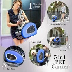 5-in-1 Combo EVA Pet Carrier/Stroller (Luxury Package) 35 5-in-1 Combo EVA Pet Carrier/Stroller (Luxury Package) -Pet Supplies Sales Shop 5in1 pet stroller