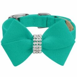 Nouveau Bow 1/2" Cat Collar -Pet Supplies Sales Shop Bimini Blue Cat Collar Bimini Blue Nouveau Bow FT