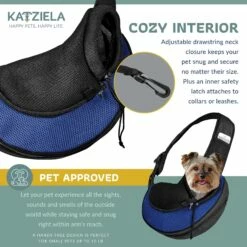 Katziela® Expandable Sling Bag - Front Shoulder Pet Carrier For Small Dog, Cat And Puppy -Pet Supplies Sales Shop ESB PetSling Blue 4 0145a160 e485 47a5 8d61 8b942cd56642