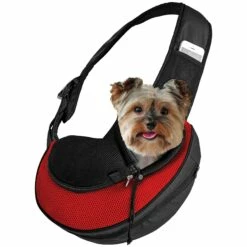 Katziela® Expandable Sling Bag - Front Shoulder Pet Carrier For Small Dog, Cat And Puppy -Pet Supplies Sales Shop ESB PetSling RED cfc29ca5 06a7 4c49 8841 68687023d6eb