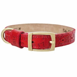 H&R Embossed Collar In Tomato Red