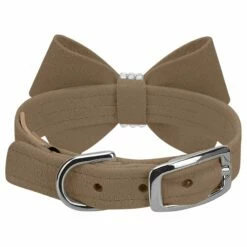 Nouveau Bow 1/2" Cat Collar -Pet Supplies Sales Shop Fawn Cat Collar Fawn Nouveau Bow BK