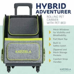 Katziela® Hybrid Adventurer Pet Backpack With Removable Wheels And Telescopic Handle -Pet Supplies Sales Shop HybridAdventurer Green WWBPG4 27f65b90 9148 4f2d b402 e52443269e73