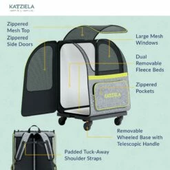 Katziela® Hybrid Adventurer Pet Backpack With Removable Wheels And Telescopic Handle -Pet Supplies Sales Shop HybridAdventurer Green WWBPG5 9eefac92 991d 4fd4 9de7 b7a1bde54adc