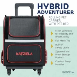 Katziela® Hybrid Adventurer Pet Backpack With Removable Wheels And Telescopic Handle -Pet Supplies Sales Shop HybridAdventurer Red WWBPR4 b5f817e2 04ad 4102 b38f e1ccc8cc92e1