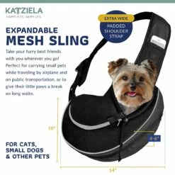 Katziela® Expandable Sling Bag - Front Shoulder Pet Carrier For Small Dog, Cat And Puppy -Pet Supplies Sales Shop KAT ESBL PetSling Black 2 dd4bdc61 5c25 43f3 bd57 3afb187645e3