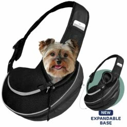 Katziela® Expandable Sling Bag - Front Shoulder Pet Carrier For Small Dog, Cat And Puppy -Pet Supplies Sales Shop KAT ESBL PetSling Black 67dad81c d7ea 4d36 9fcf e6337d31ad3f