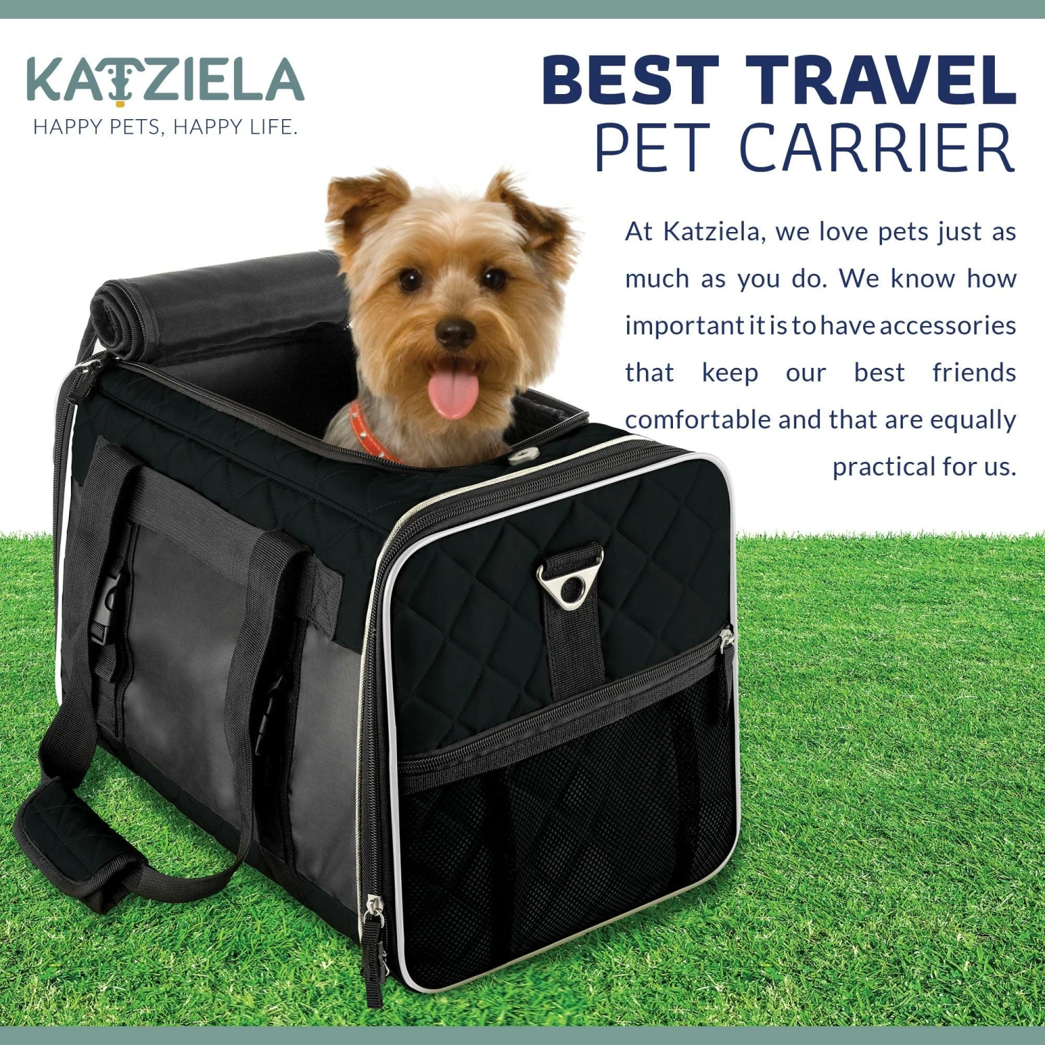 Katziela® Quilted Companion Pet Carrier - Comfortable 7 Katziela® Quilted Companion Pet Carrier - Comfortable - Image 5