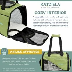 Katziela® Safari Sleeper Pet Carrier - Comfortable -Pet Supplies Sales Shop KAT WSOG SafariSleeper Green 4 fabd96a2 3767 4db2 84b5 10f987a25b0c