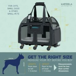 Katziela® Luxury Lorry Pet Carrier With Removable Wheels And Telescopic Handle -Pet Supplies Sales Shop LuxuryLorry Gray KAT PCLG3 40355726 690f 4ae8 b15f 5a2e1dcd9968
