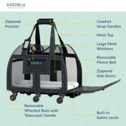 Katziela® Luxury Lorry Pet Carrier With Removable Wheels And Telescopic Handle -Pet Supplies Sales Shop LuxuryLorry Gray KAT PCLG5 bc6c26c6 22c2 4929 a925 3cf1e32eb9b8