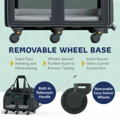 Katziela® Luxury Lorry Pet Carrier With Removable Wheels And Telescopic Handle -Pet Supplies Sales Shop LuxuryLorry Gray KAT PCLG6 25fcdef2 4b58 45cd 99ce 009ce1918c97