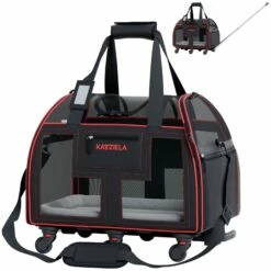 Katziela® Luxury Lorry Pet Carrier With Removable Wheels And Telescopic Handle -Pet Supplies Sales Shop LuxuryLorry Red KAT PCLR 51f418fd 32e5 4026 9097 720dbd08a78c