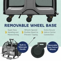 Katziela® Luxury Rider Pet Carrier With Removable Wheels And Telescopic Handle -Pet Supplies Sales Shop LuxuryRider Gray KAT PCCG6 d9032ec3 54d7 4bf5 863e 86a98a9496f9