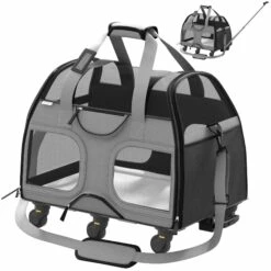 Katziela® Luxury Rider Pet Carrier With Removable Wheels And Telescopic Handle -Pet Supplies Sales Shop New Luxury Rider Gray KAT PCCG 1 c7bf233b 4887 46ba 97eb 5fd4d6c9fef0