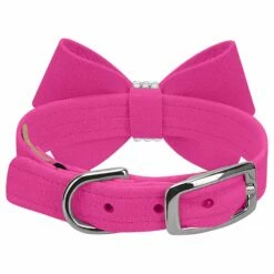 Nouveau Bow 1/2" Cat Collar -Pet Supplies Sales Shop PinkSapphire Cat Collar PinkSapphire Nouveau Bow BK