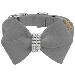 Nouveau Bow 1/2" Cat Collar -Pet Supplies Sales Shop Platinum Cat Collar Platinum Nouveau Bow FT
