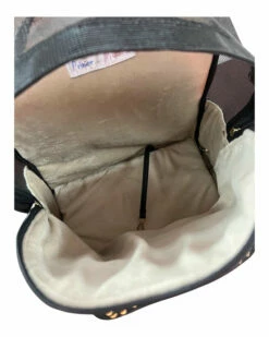 Backpack Dog Carrier - Black With Gold Studs -Pet Supplies Sales Shop PrinceandPrincessDogBackpack 3