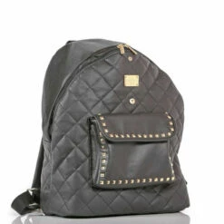 Backpack Dog Carrier - Black With Gold Studs -Pet Supplies Sales Shop backpack black studs 3 768x768 1