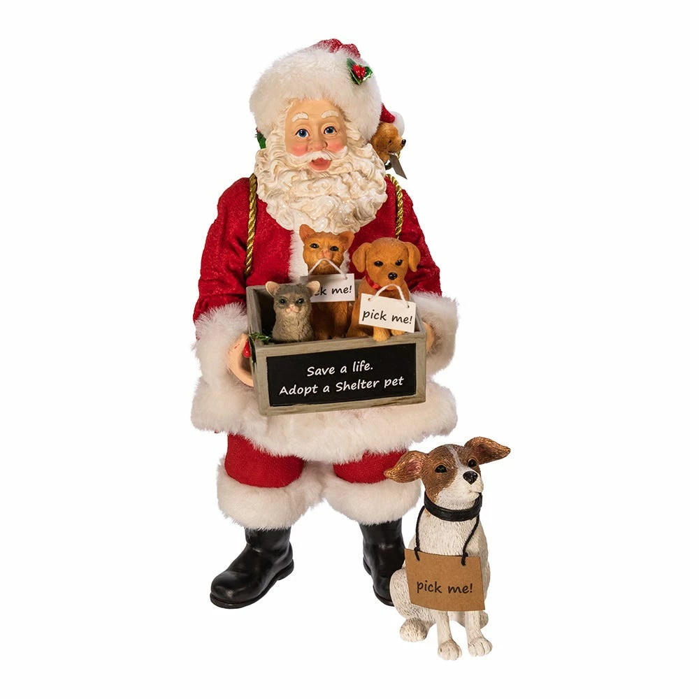Adopt-a-Pet Santa With Dog, 2 Piece Set 4 Adopt-a-Pet Santa With Dog, 2 Piece Set - Image 2