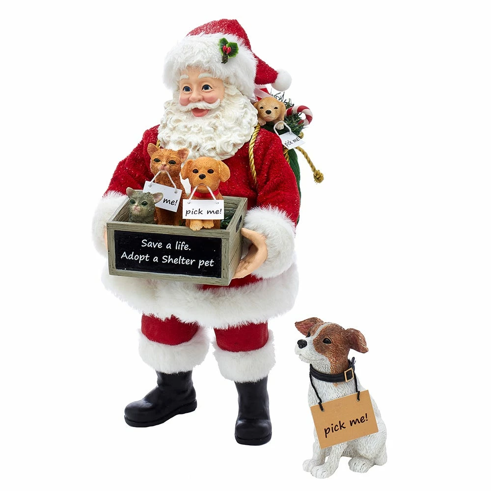 Adopt-a-Pet Santa With Dog, 2 Piece Set 3 Adopt-a-Pet Santa With Dog, 2 Piece Set