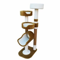 K3B Luxury Cat Tower With 3 Cat Beds -Pet Supplies Sales Shop k3b brown white a6d5668c 1463 499f 905d 261dc7972df9