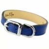 Italian Cobalt Blue Leather In Nickel -Pet Supplies Sales Shop plain in cobalt blue nickel 3 1 467abd67 2f48 47c9 bfcd 3dcef8c821d2