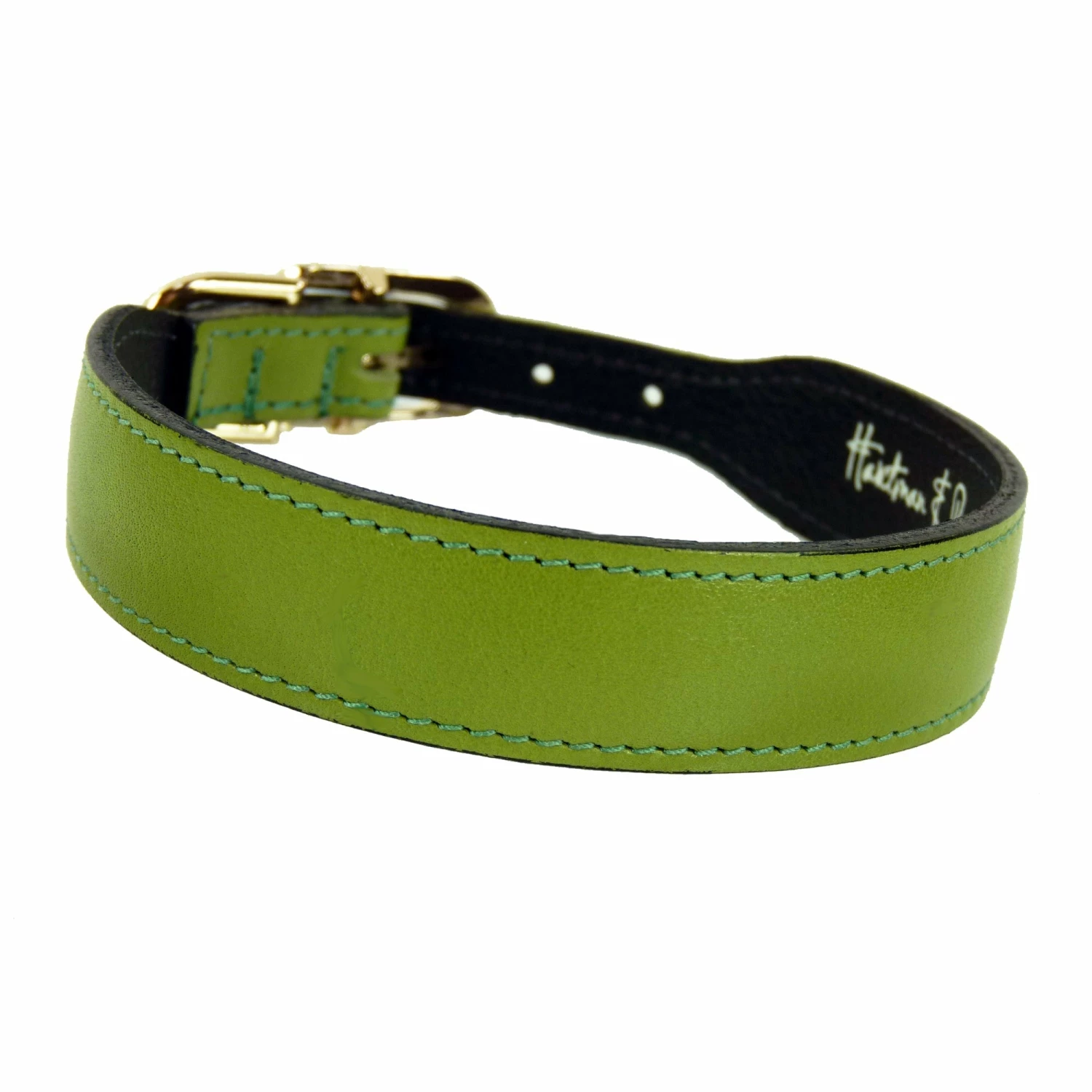 Italian Lime Green Leather In Gold 4 Italian Lime Green Leather In Gold - Image 2